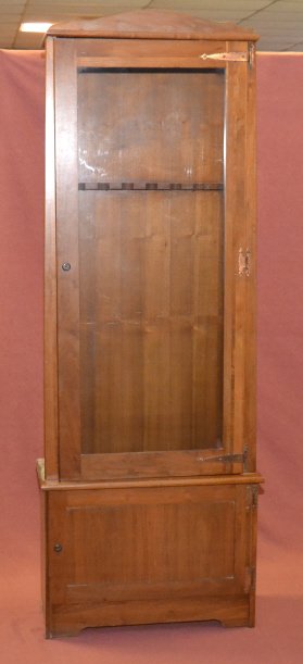 Gun Cabinet for 6 Guns: Bottom storage, 27" x 11.75" x 72" T.
