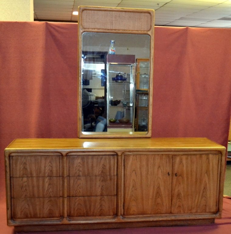 Thomasville Triple Dresser w/Mirror: 74" x 19" x 29.5" T.