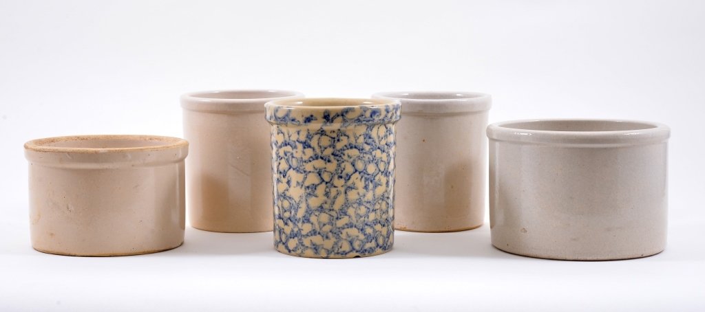 Five Stoneware Crock Jars (1 of 5)
