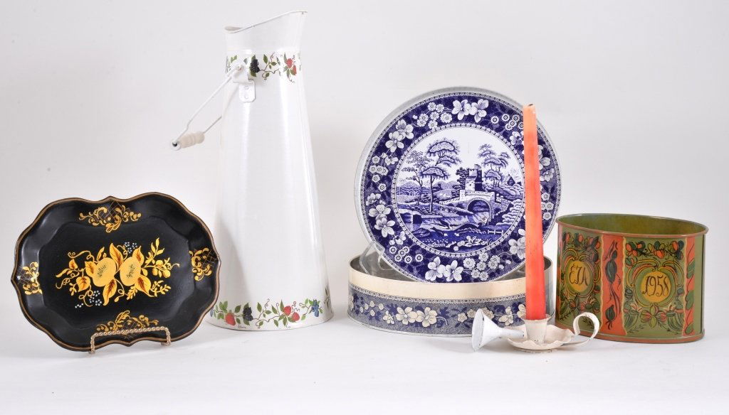 Tole Painted Tray & Letter Holder Plus (1 of 4)