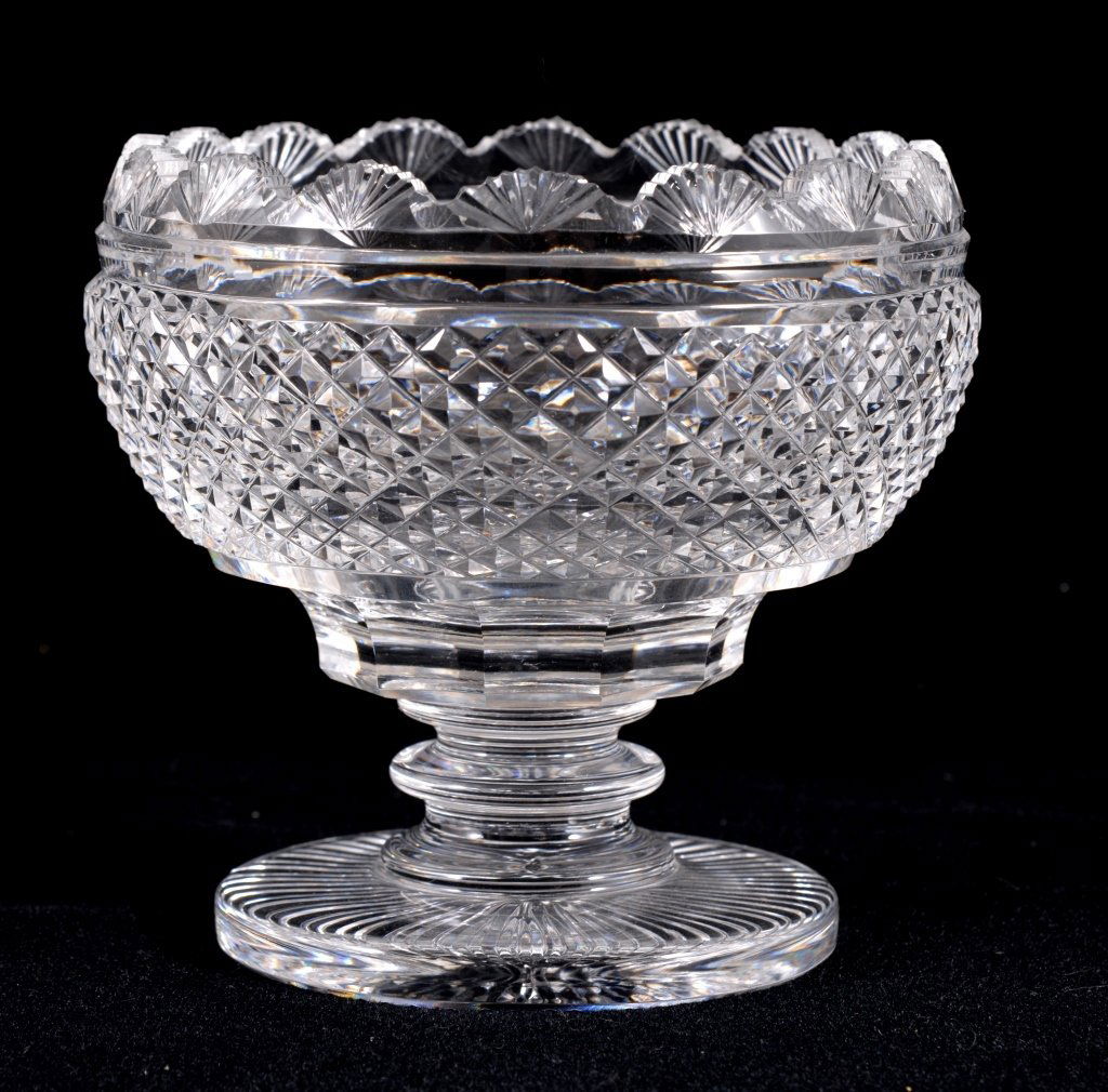 Cut Crystal Pedestal Bowl (1 of 2)