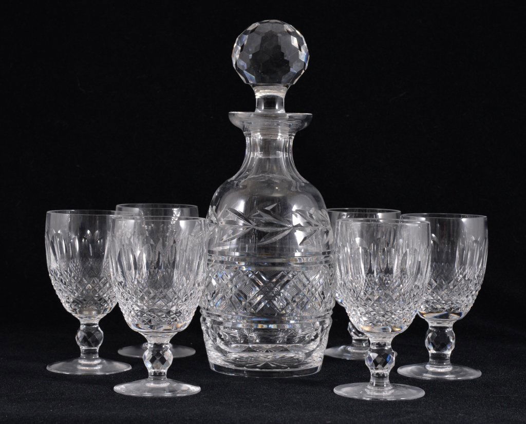 Waterford Decanter & 6 Goblets (1 of 2)