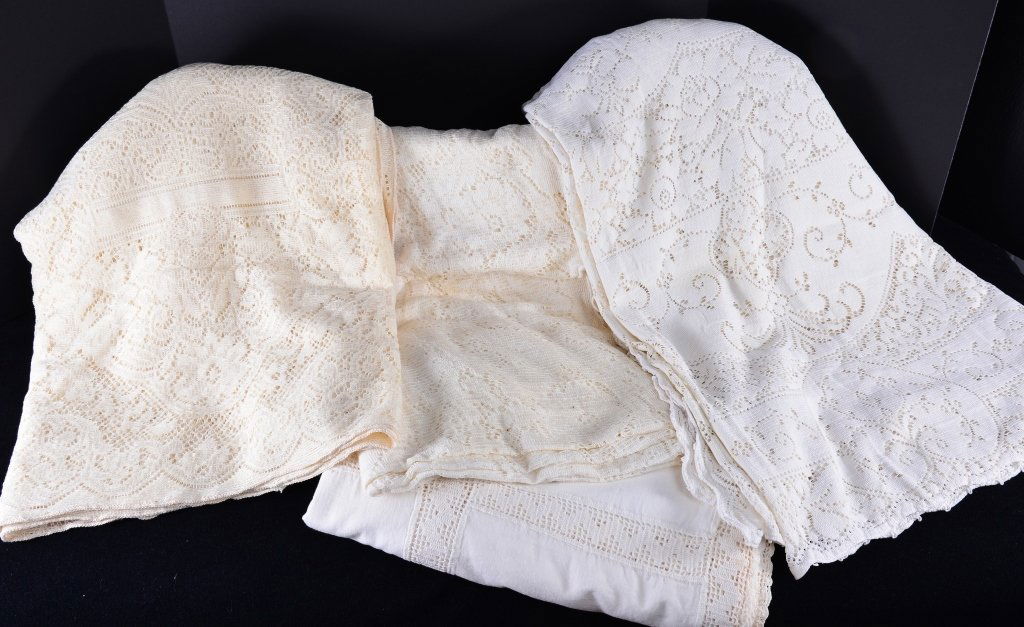 Linen & Crochet Plus Machine Lace Tablecloths (1 of 3)