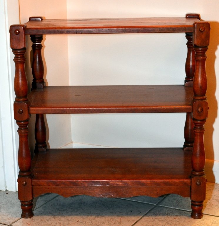 Open Wooden Two Shelf Side Table (1 of 3)