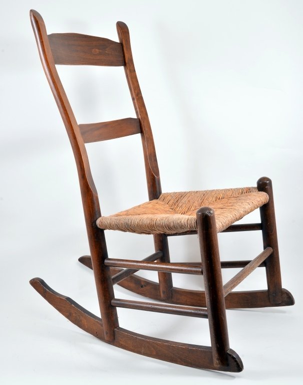 2-Slat Back Rush Seat Rocker (1 of 1)