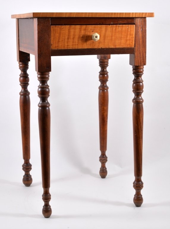 Antique Walnut & Maple Work Table (1 of 3)