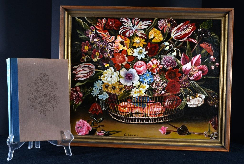 Signed Theorem Style Painting on Canvas & Book (1 of 4)