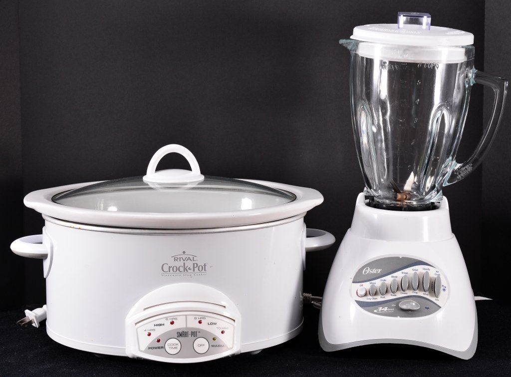 Oster 14 Speed Blender & Rival Crock Smart Pot: Blender Model 6803, Crock Pot Model 38511.