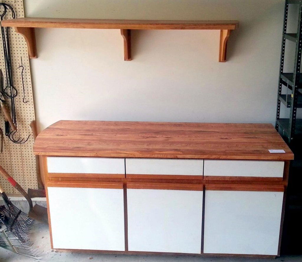 Work Bench and Wooden Shelf (1 of 5)