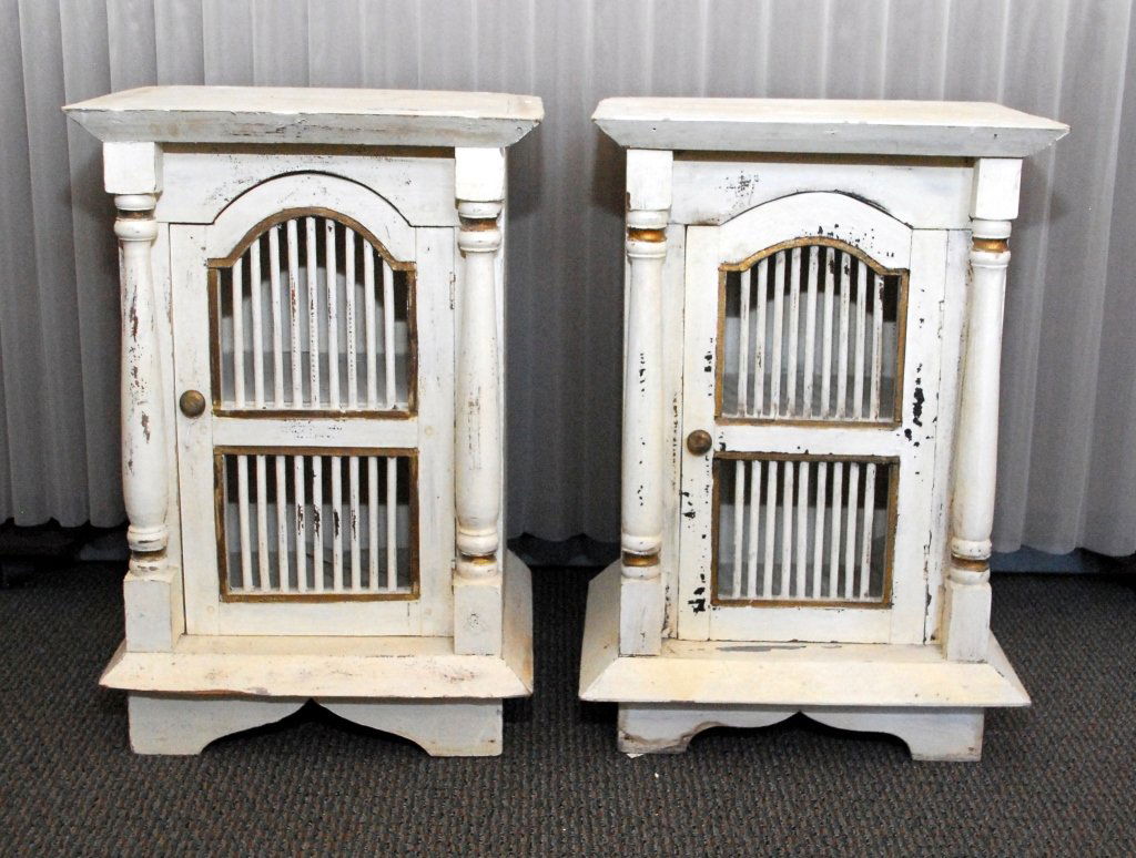 Pair Painted End Cabinets (1 of 4)