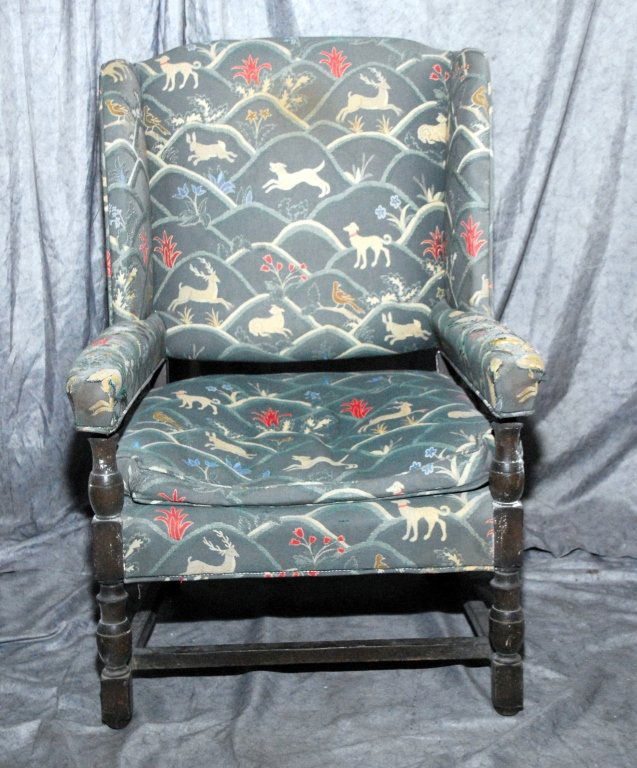 Large William & Mary Style Wing Chair (1 of 3)