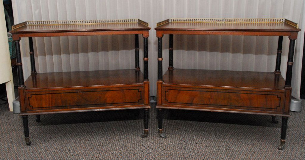 Pair Beacon Hill Gallery Tables w/Long Drawer (1 of 4)