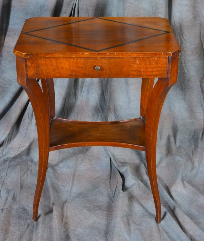 French Cassard et Cie Table w/Inlaid Top (1 of 4)