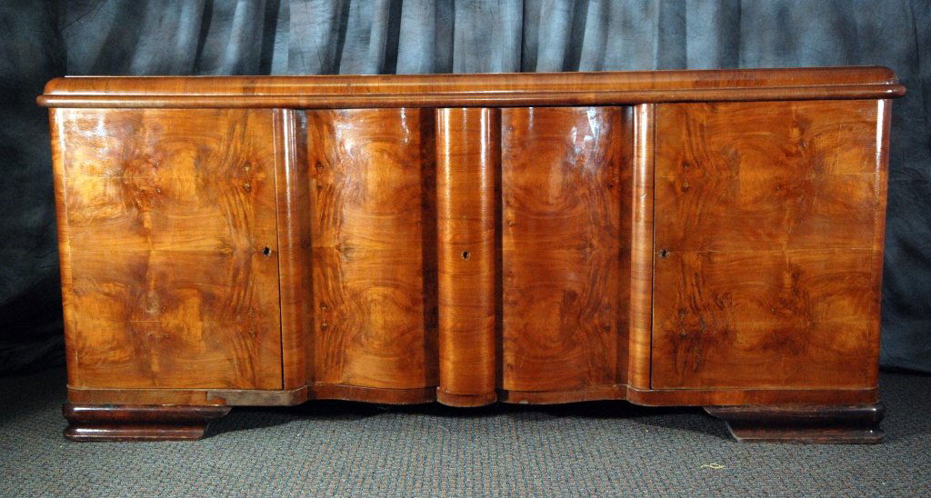 Art Deco Style Burl Wood Veneer Sideboard (1 of 3)