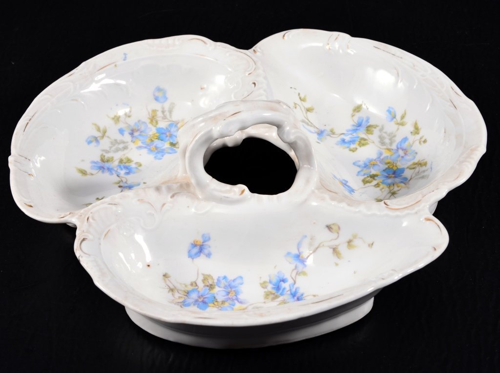 Vintage Ceramic Divided Dish w/Handle Deep Section (1 of 1)