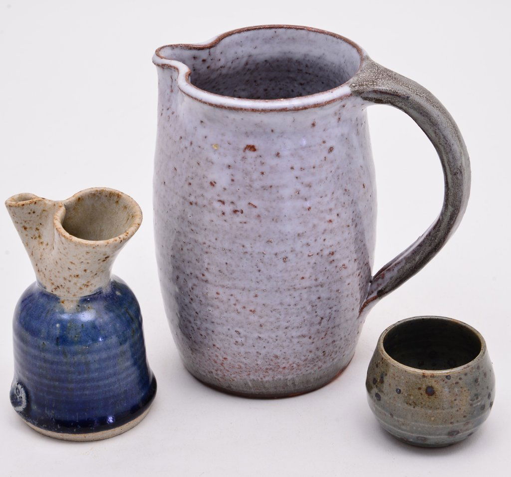 French Pottery Pitcher w/Incised Mark Plus (1 of 2)