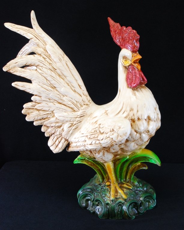 Large White Ceramic Rooster (1 of 3)