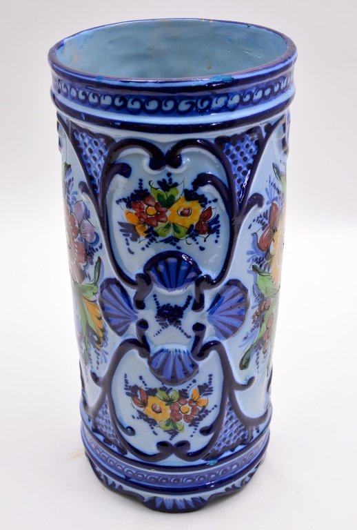 Alcobaca Umbrella Stand: Made in Portugal, 17.5" T. hip lower bottom, 2 holes in bottom.
