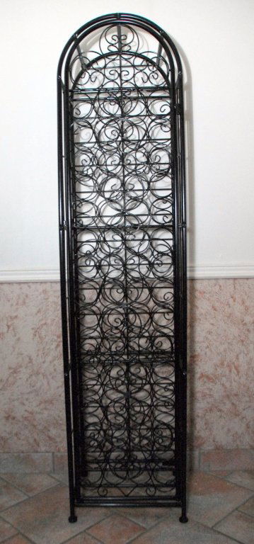 60 Bottle Metal Wine Rack: 70" T x 17" W.