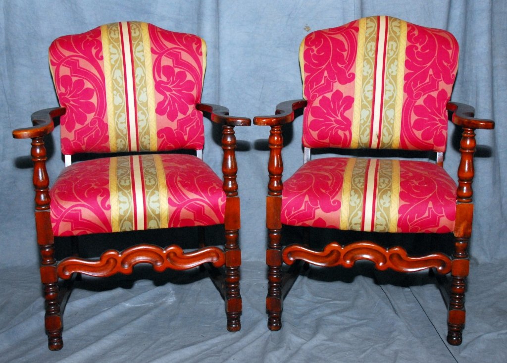 Pair Open Arm Chairs Circa 1930 (1 of 1)
