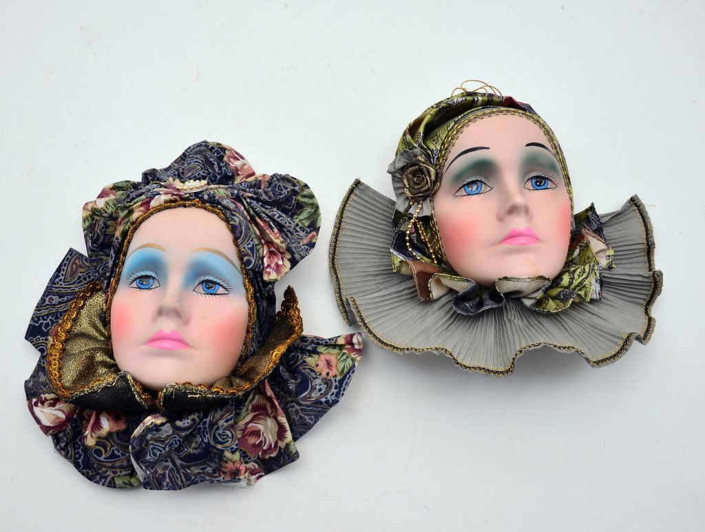 Two Hanging Mask Decorations (1 of 3)