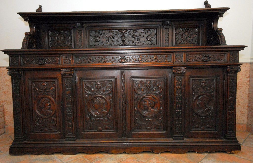 Large Antique French Carved Sideboard (1 of 10)