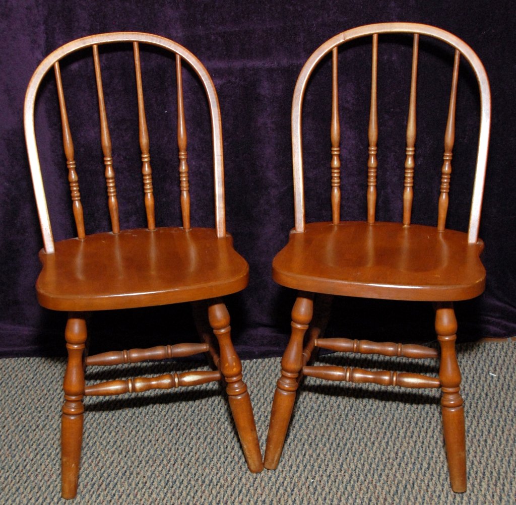 Pair Windsor Style Chairs (1 of 1)