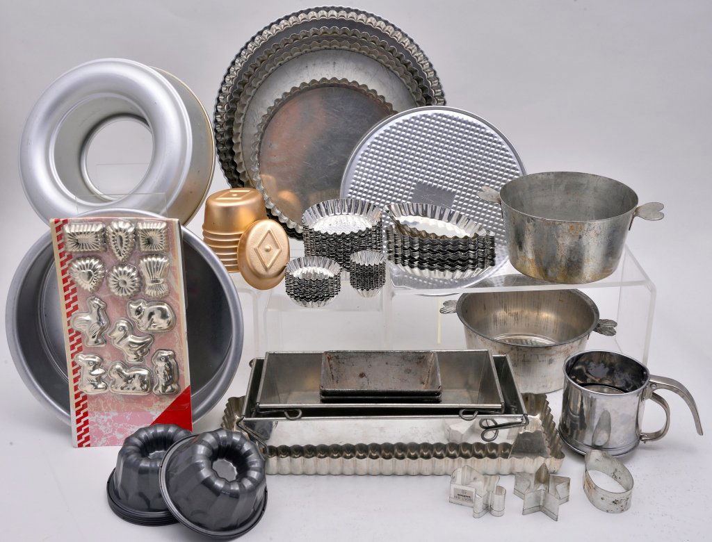 Large Lot Assorted French Cooking Pans & Tins (1 of 5)