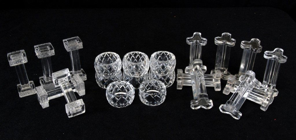 Cut & Pressed Glass Napkin Rings & Knife Rests (1 of 5)