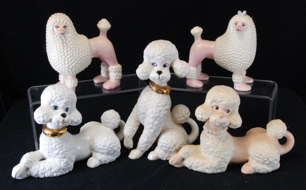 5 Pink & White Poodle Lot (1 of 5)