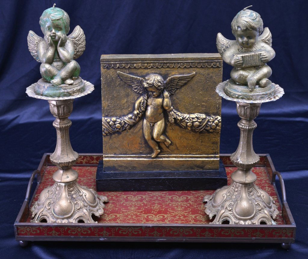 Decorative Glass Tray w/ Metal Frame & More (1 of 4)