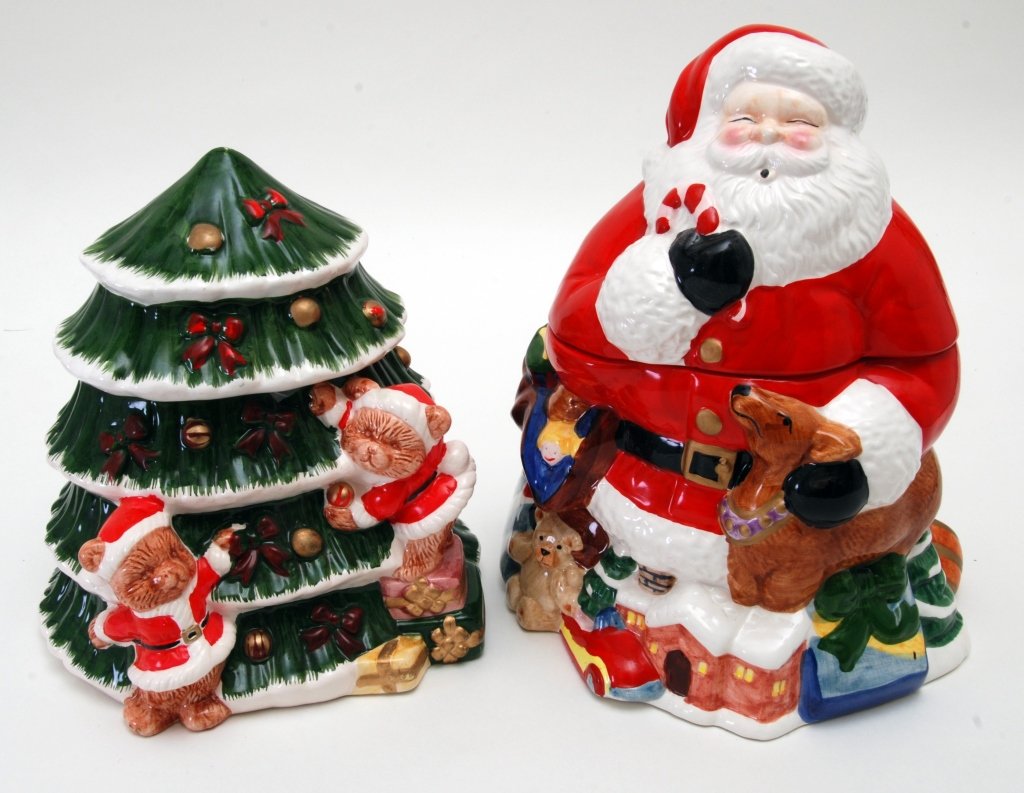 Santa & Christmas Tree Cookie Jars (1 of 5)