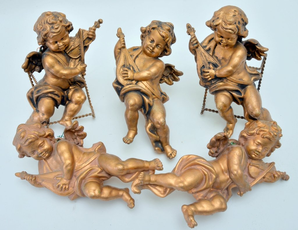 5 Large Musical Cherub Ornaments (1 of 3)