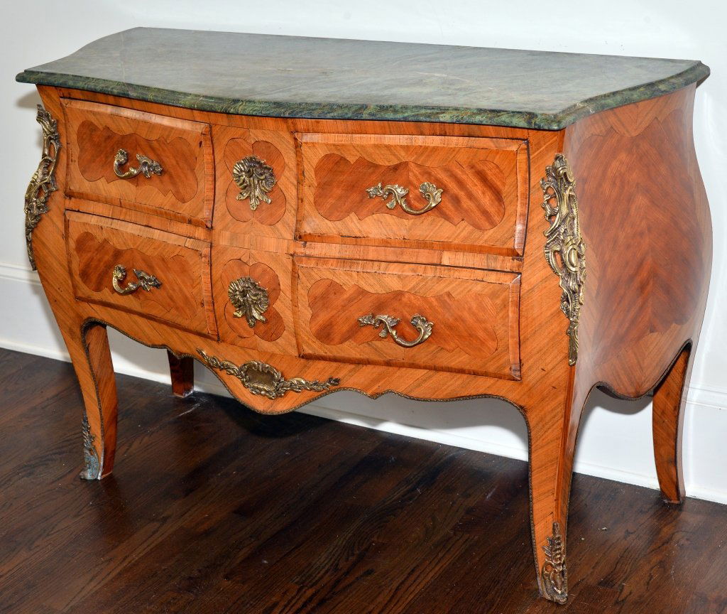Bombe Chest w/Green Marble Top (1 of 5)