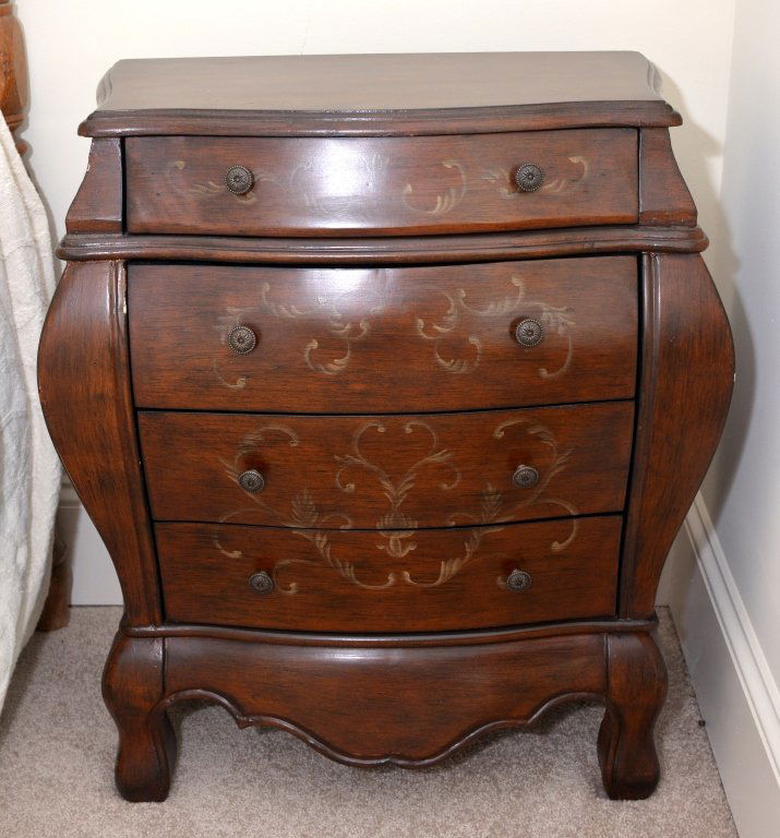 Contemporary Four Drawer Bombe Chest (1 of 3)