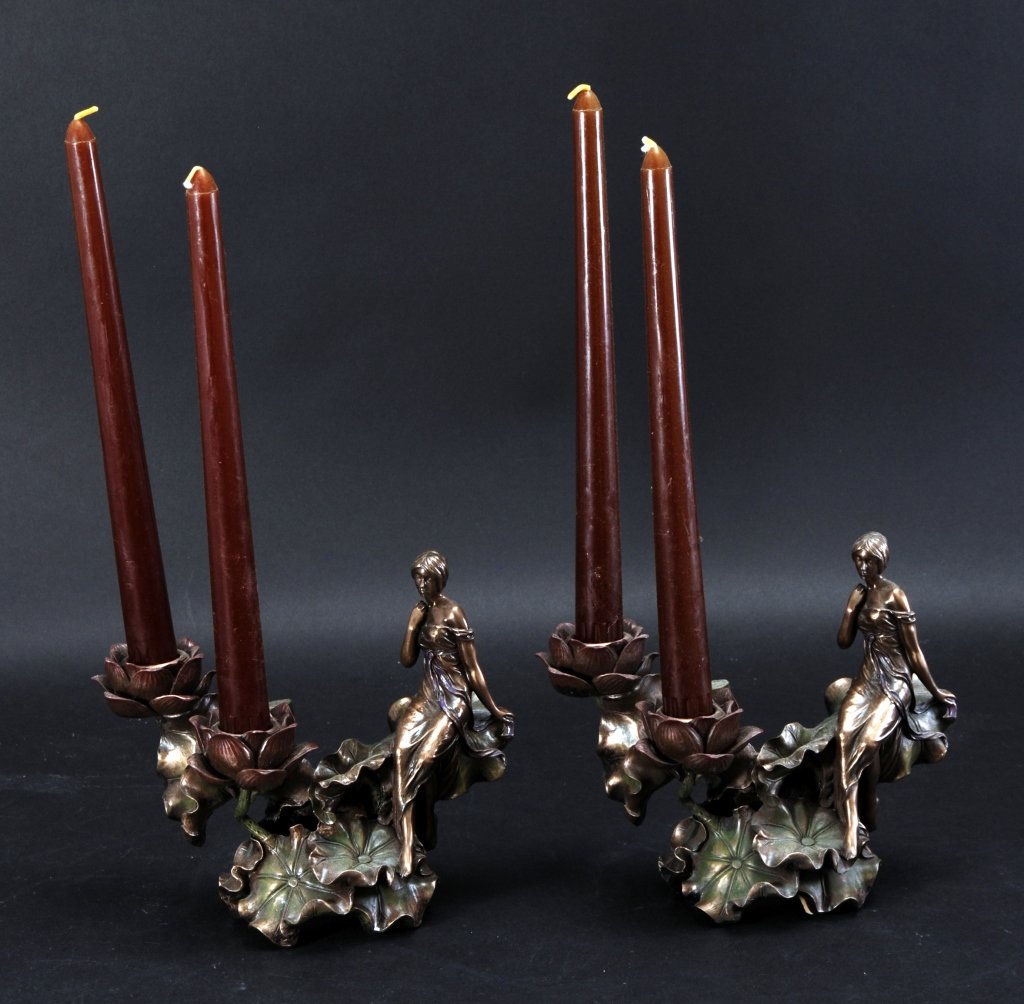 Two Nouveau Style Candleholders (1 of 3)