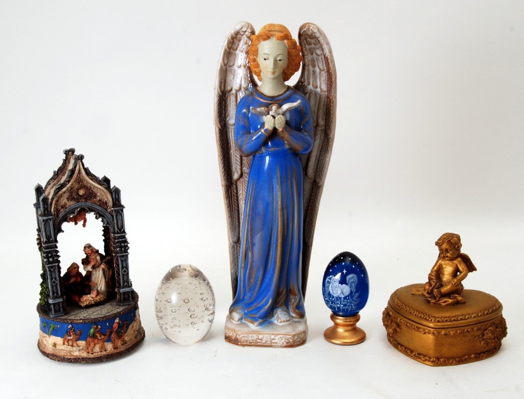 Ceramic Angel, Music Box, Paperweights & More (1 of 4)