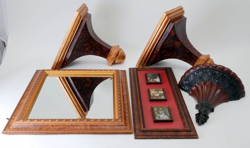 Three Wall Sconces Matching Art & Mirror (1 of 4)