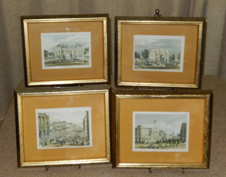 4 Framed European Street Scenes Prints (1 of 5)