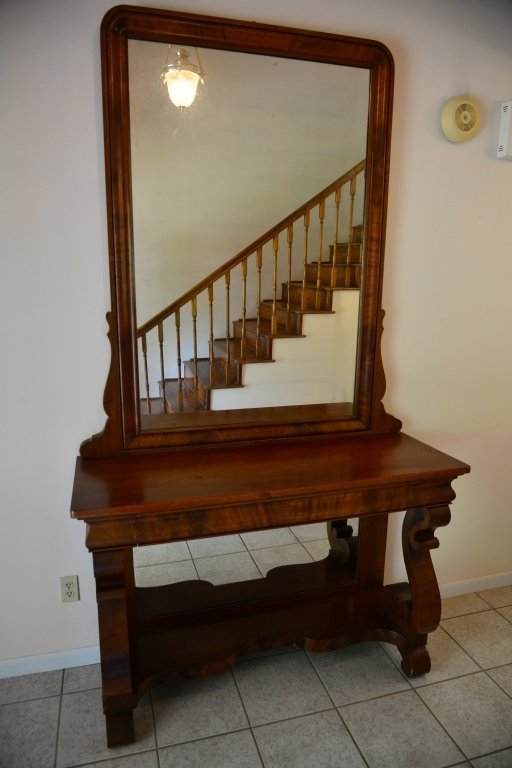 Berkey & Gay Empire Petticoat Mirror w/Over Mirror (1 of 3)