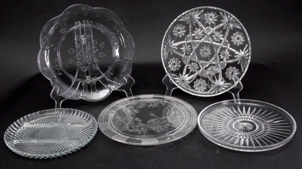 Four Glass Serving Trays (1 of 6)