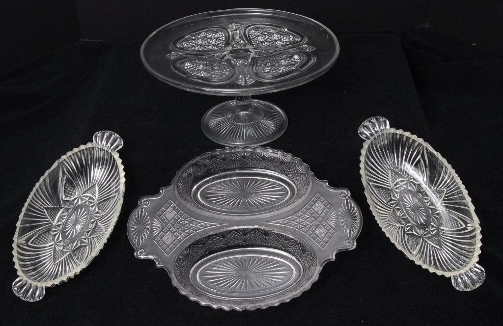 4 Pieces Vintage Pressed Glass (1 of 6)