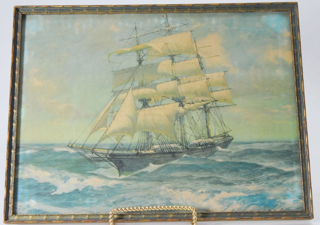 Gordon Grant Print of Sailing Ship (1 of 2)