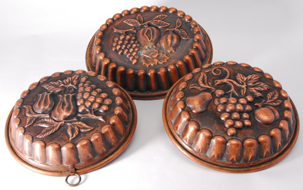 Three Large Vintage Copper Molds (1 of 3)