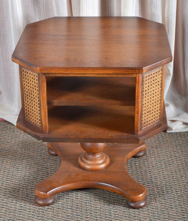 Octagonal Pedestal Side Table (1 of 4)