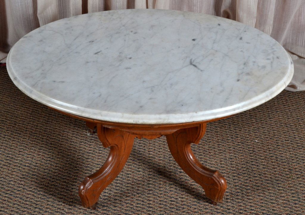 Victorian Marble Top Side Table (1 of 4)