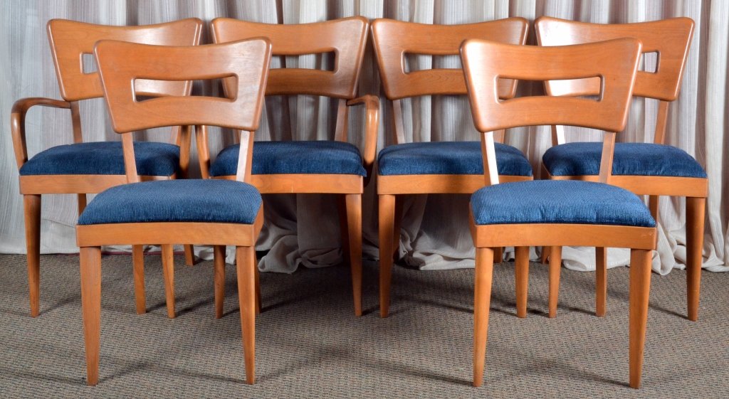1950s Maple Heywood Wakefield Set 6 Dining Chairs (1 of 3)