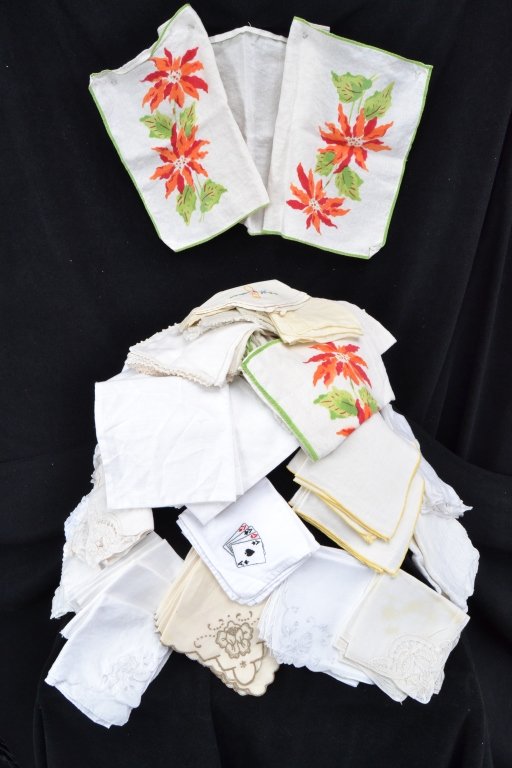 Vintage Napkins & Colorful Poinsettia Linens (1 of 10)