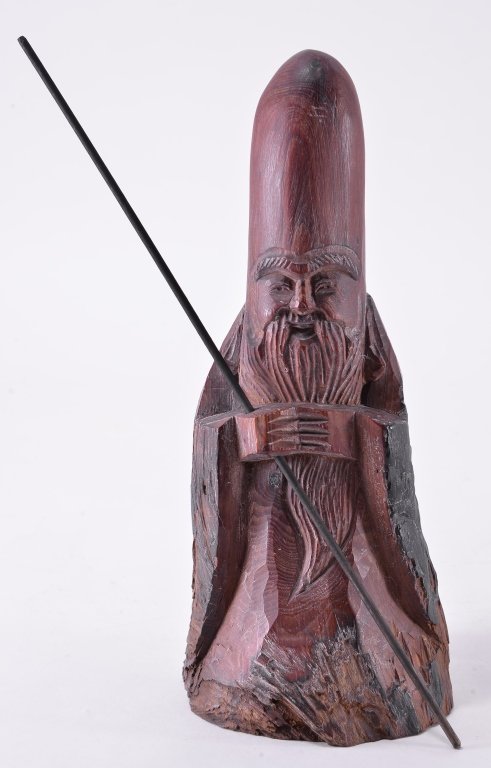 Vintage Hand Carved Sage w/Staff (1 of 3)