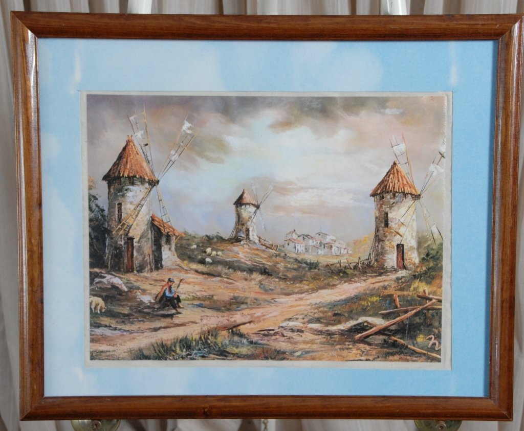 Framed Windmill Print (1 of 1)